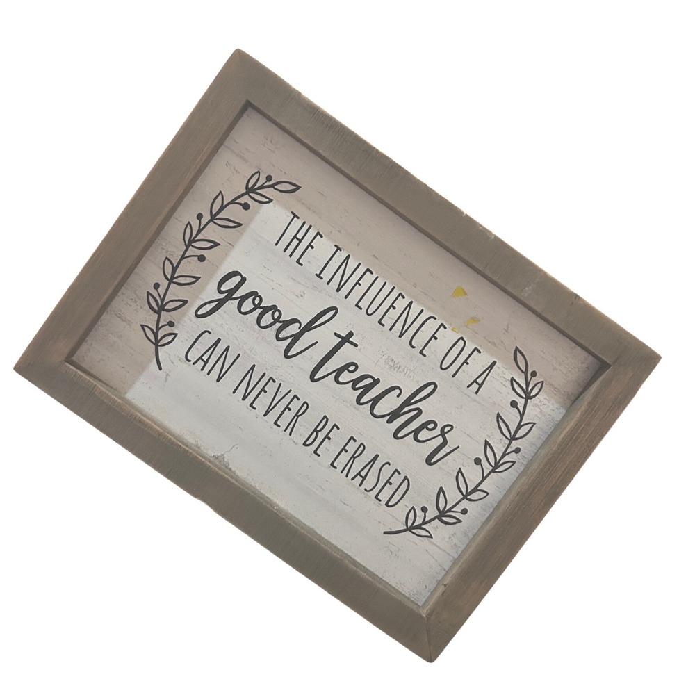 Hobby‎ Lobby Teacher Appreciation Sign Small Gray Wood Excellent Farmhouse Decor